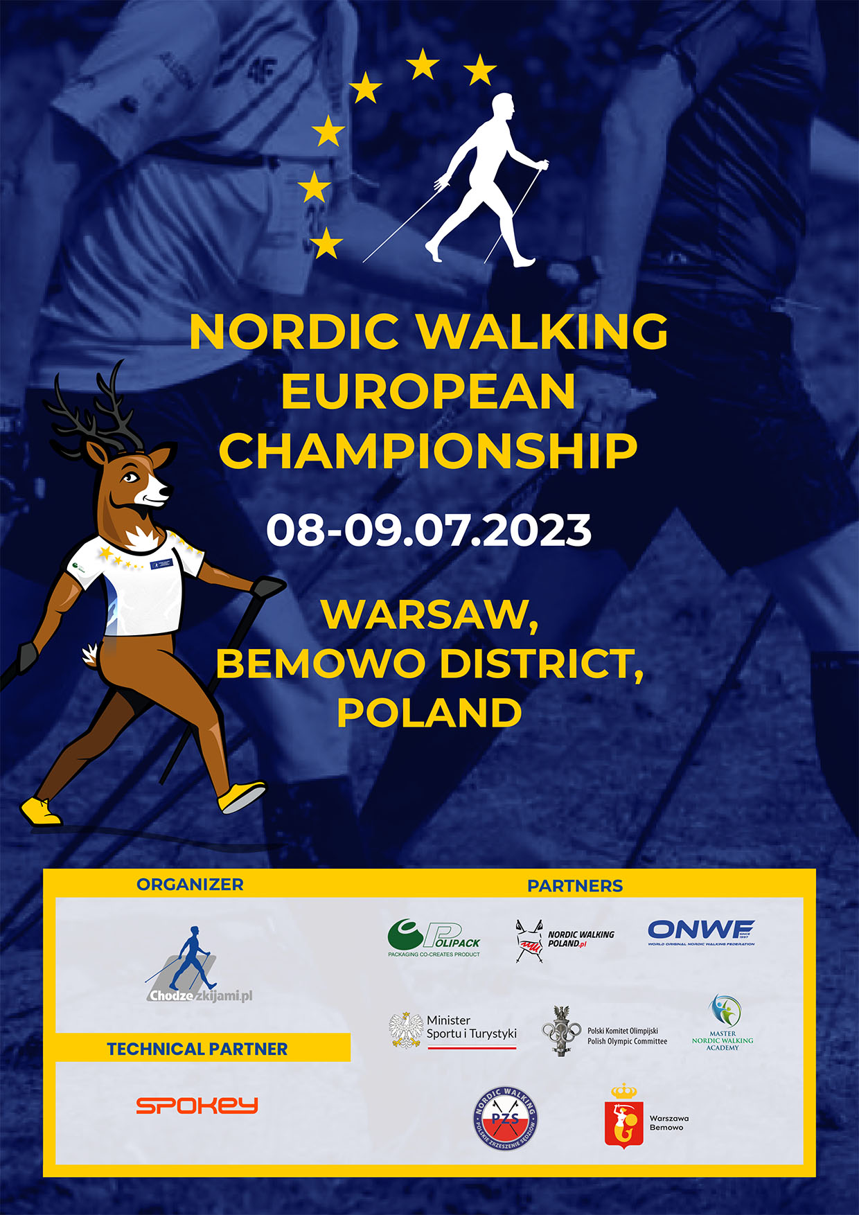 Plakat Mistrzostw Europy w Nordic Walking